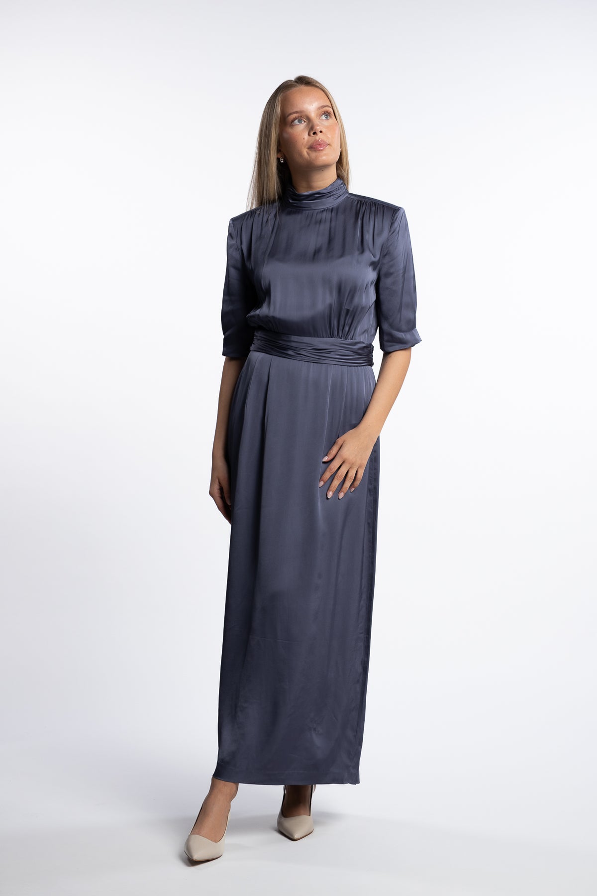 Beronia Dress- Mid Blue