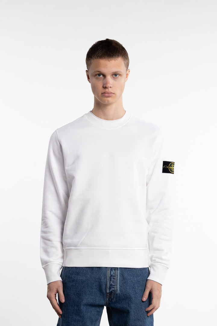 Garment Dyed Crewneck Sweatshirt White