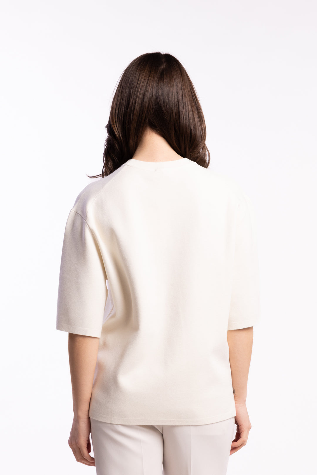 Milano Knit T-shirt- Calico White