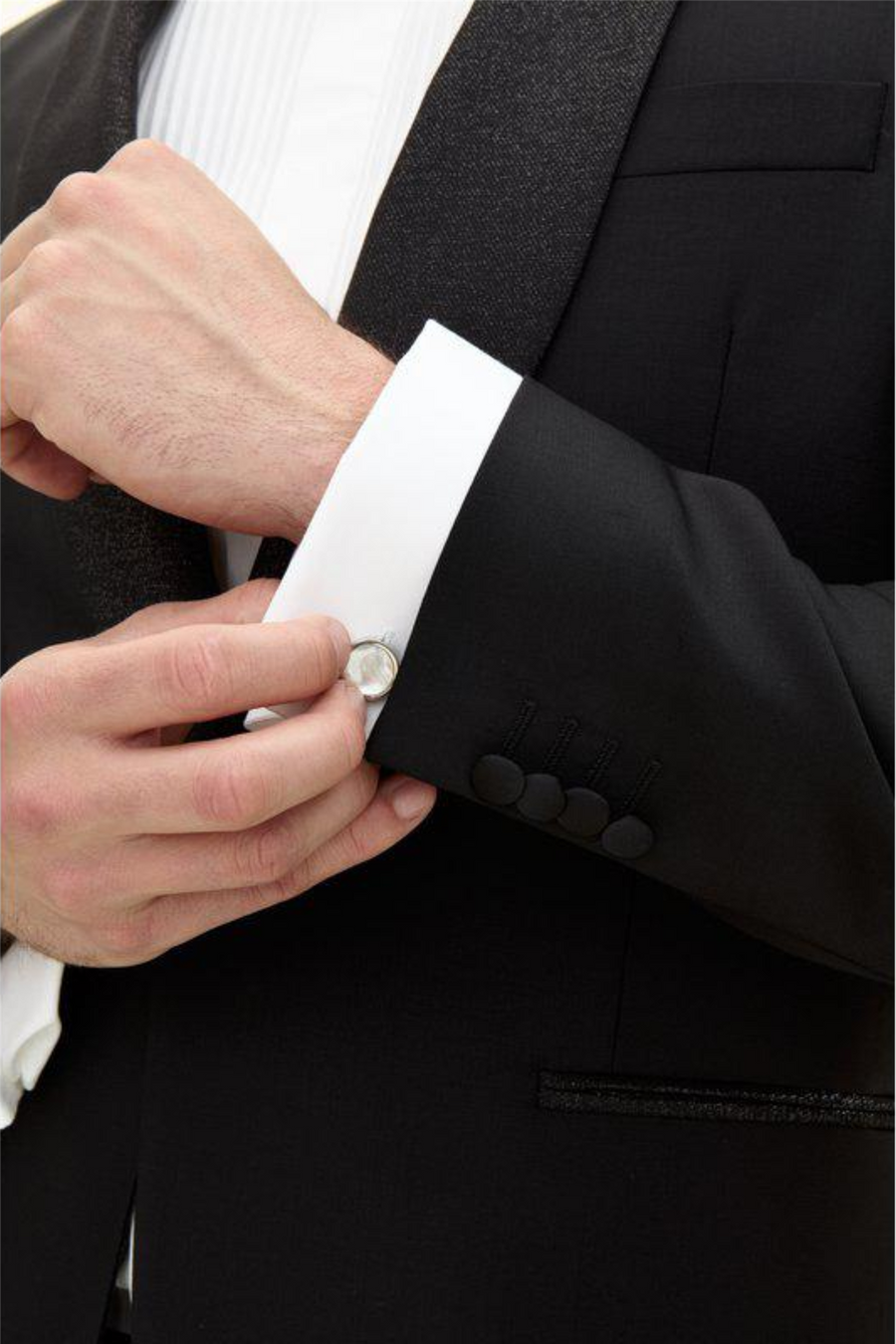Figaro Regular Fit Tuxedo Blazer Black