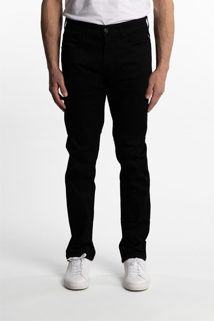 Grover Straight Fit Hyperflex Jeans Black