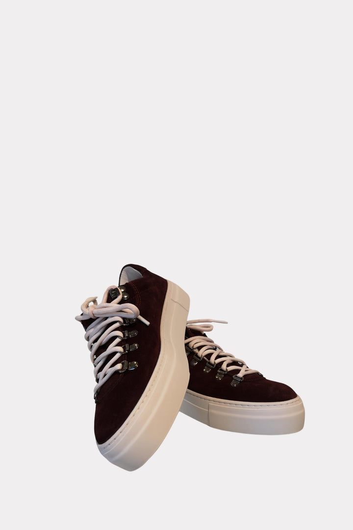 W Marostica Low Platform- Dark Cherry Suede