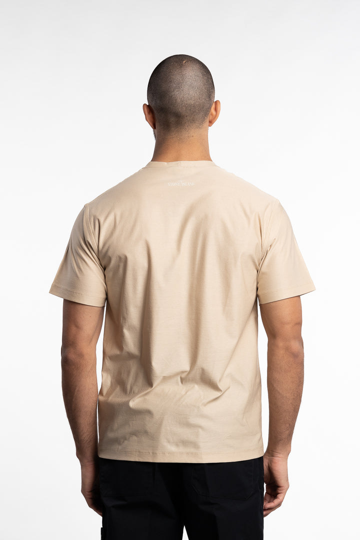 Cotton Crew Neck T-shirt Ghost Beige