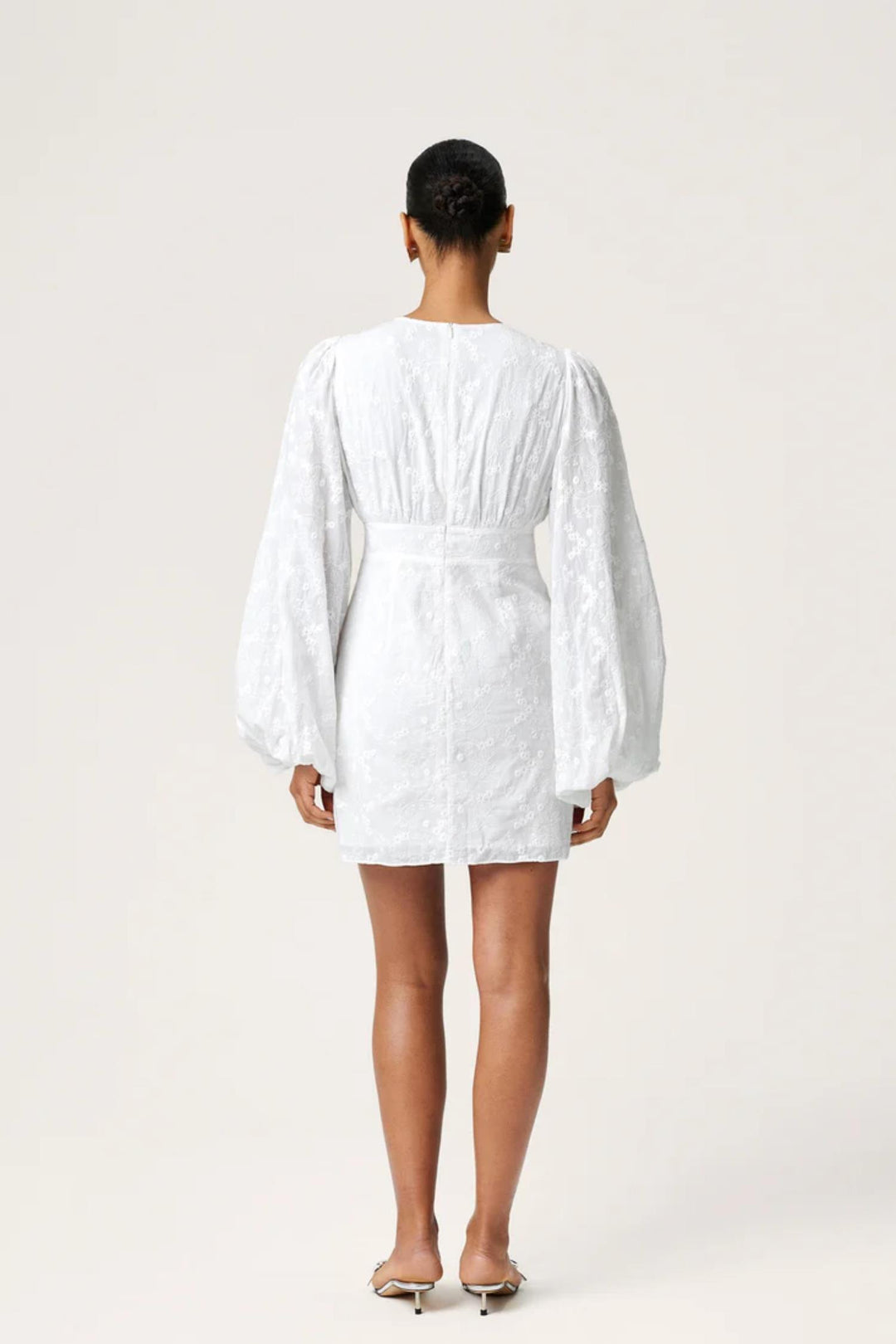 Florence dress- White Floral Embroidery