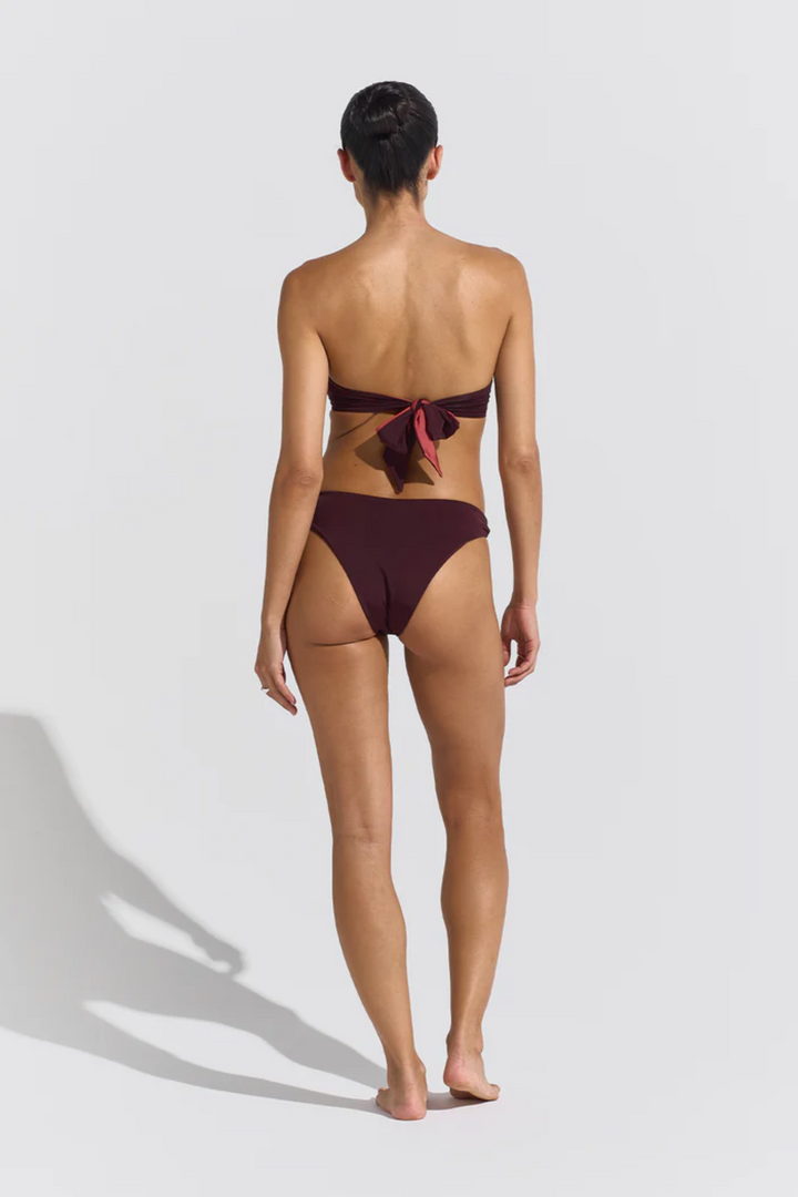 Billow Bikini Top - Burgundy