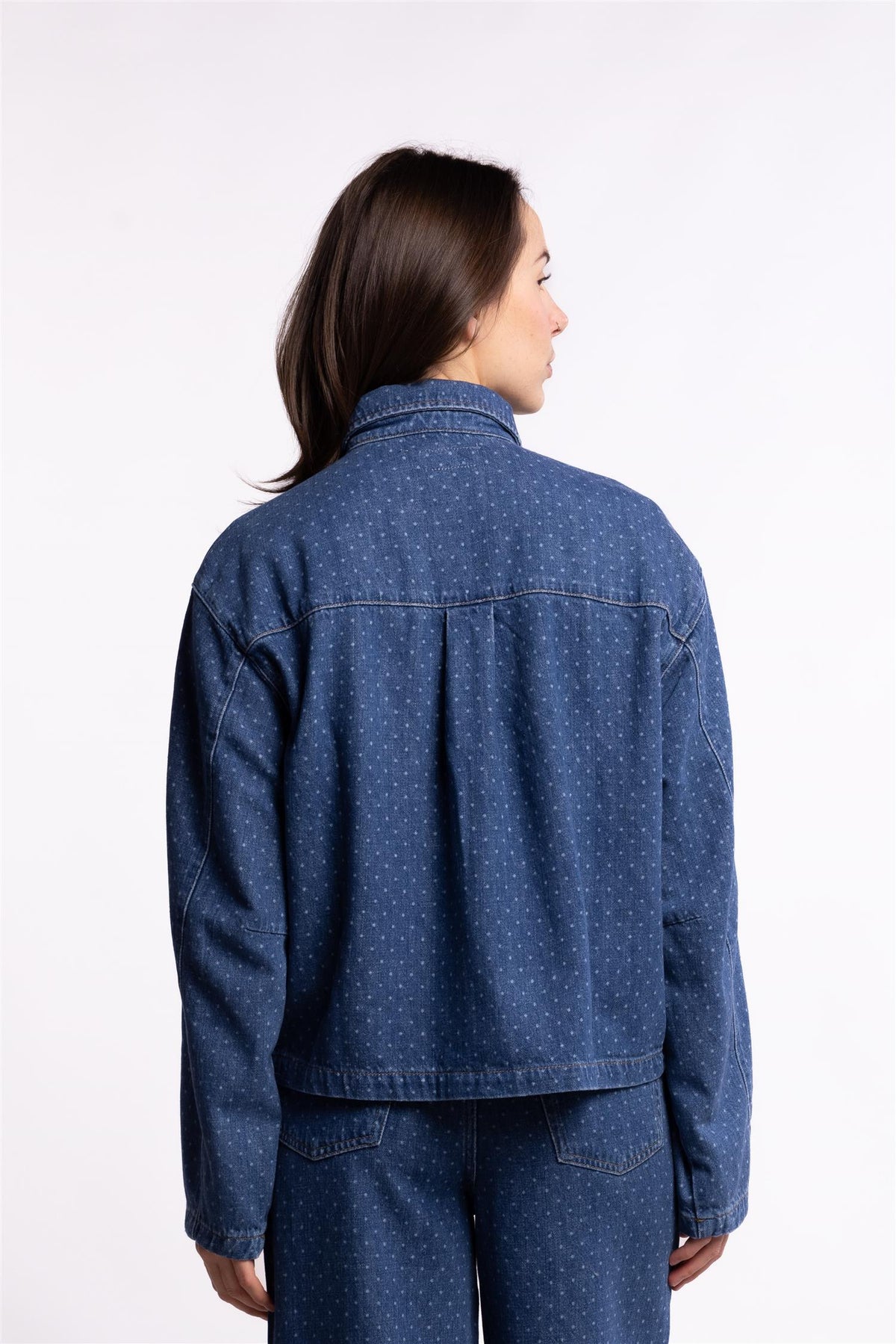 Marley shirt - Mid Blue Dot