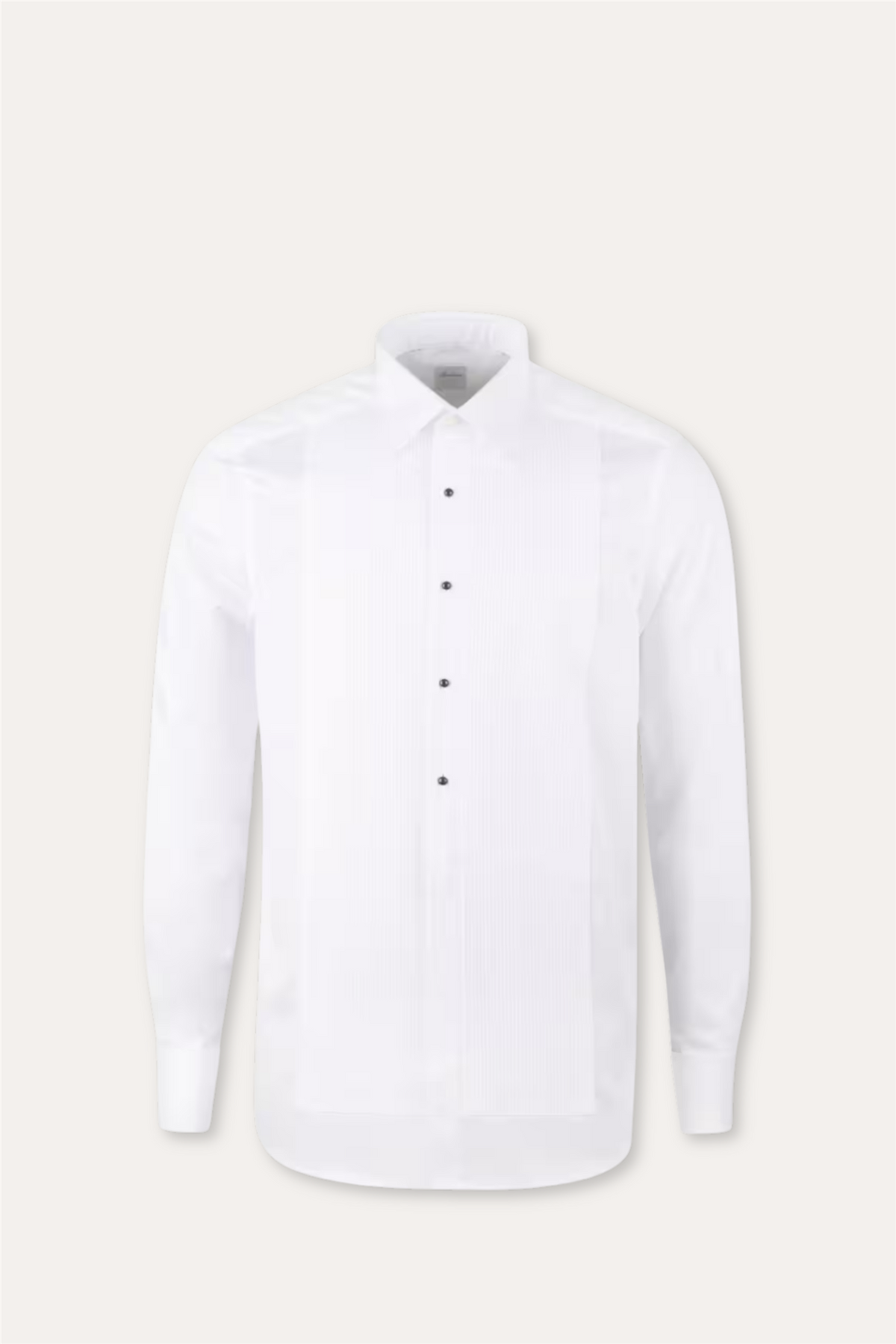 Slimline Pleated Smoking Shirt White