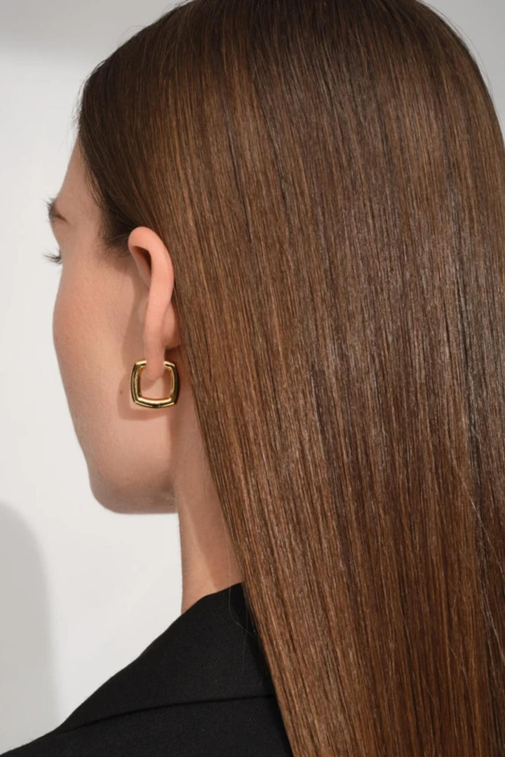 Frame Hoops Medium- 18K Gold