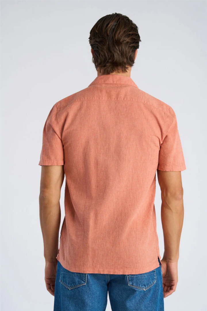 Casual Linen Blend Resort S/S Soft Coral