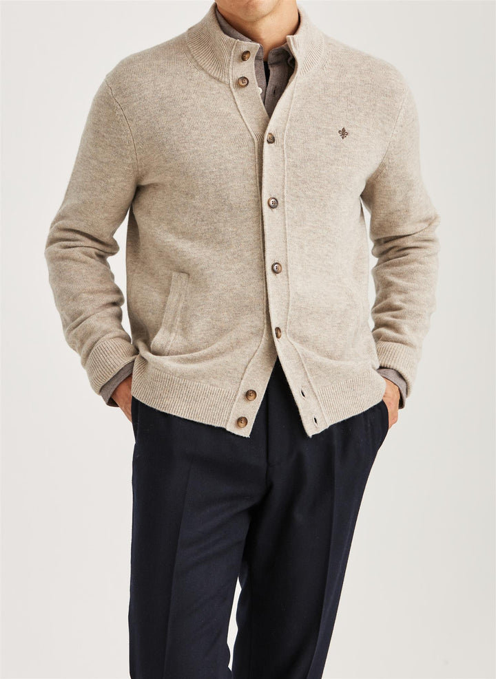 Hertford Button Cardigan Khaki