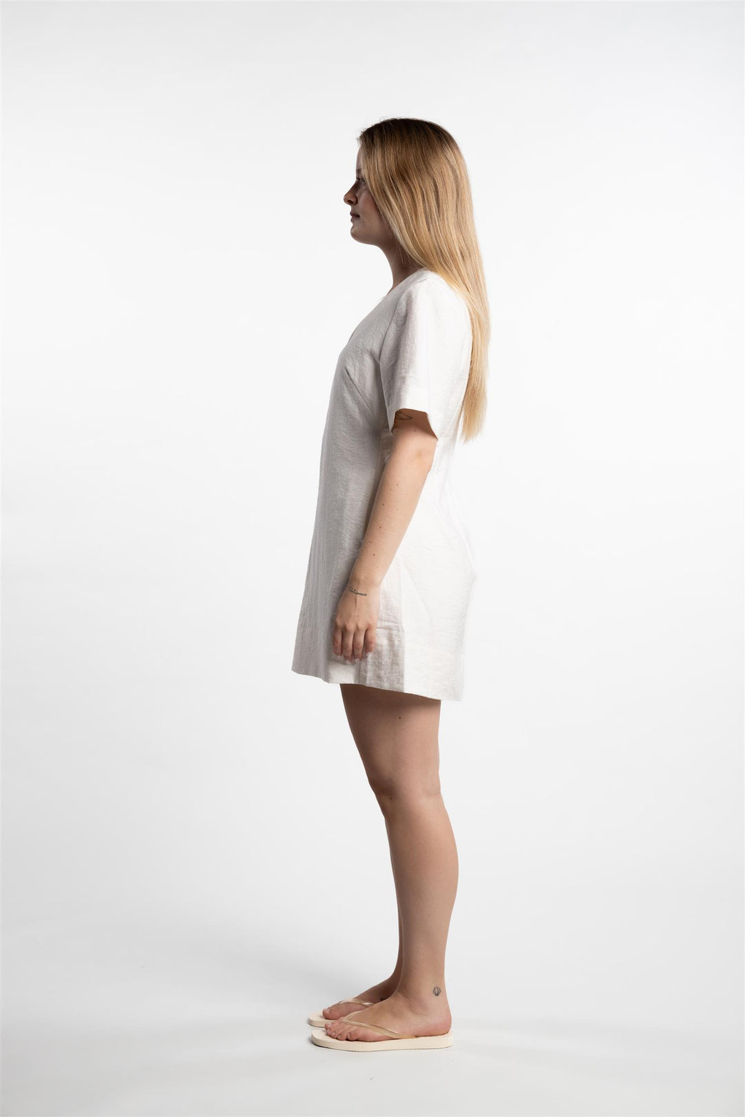 Cadi Short Dress- White