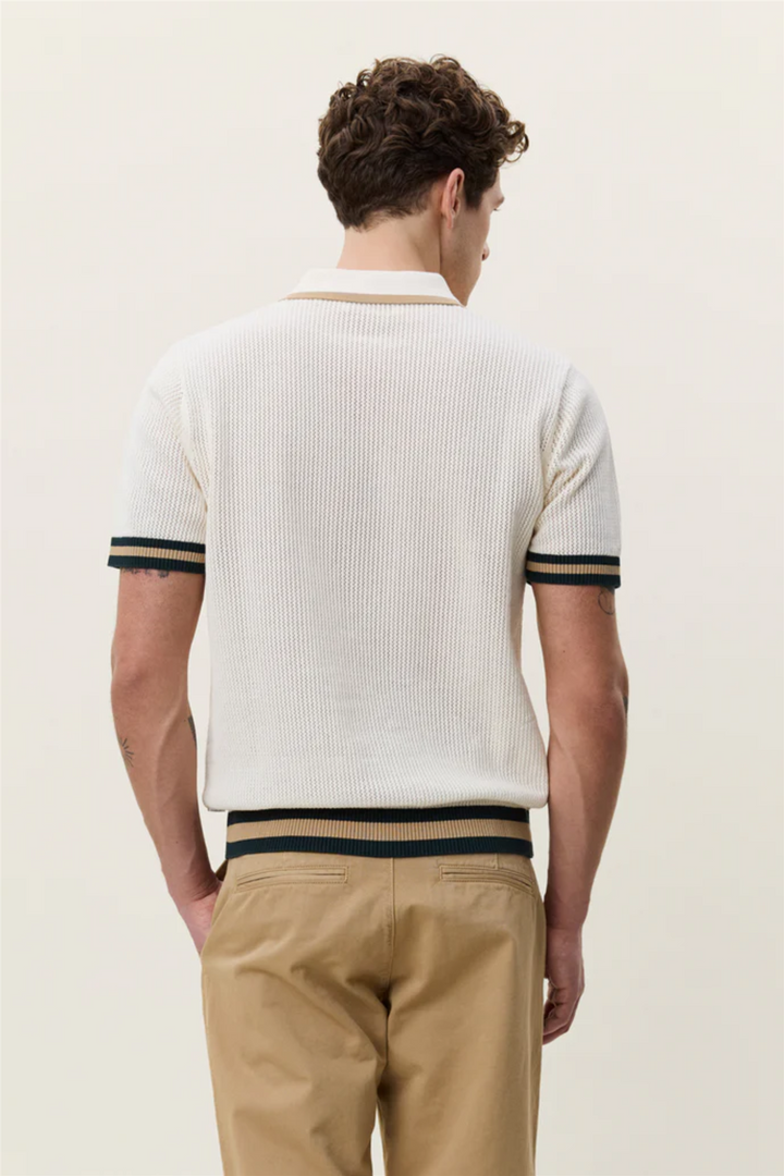 Lace Knitted Polo Eggnog White