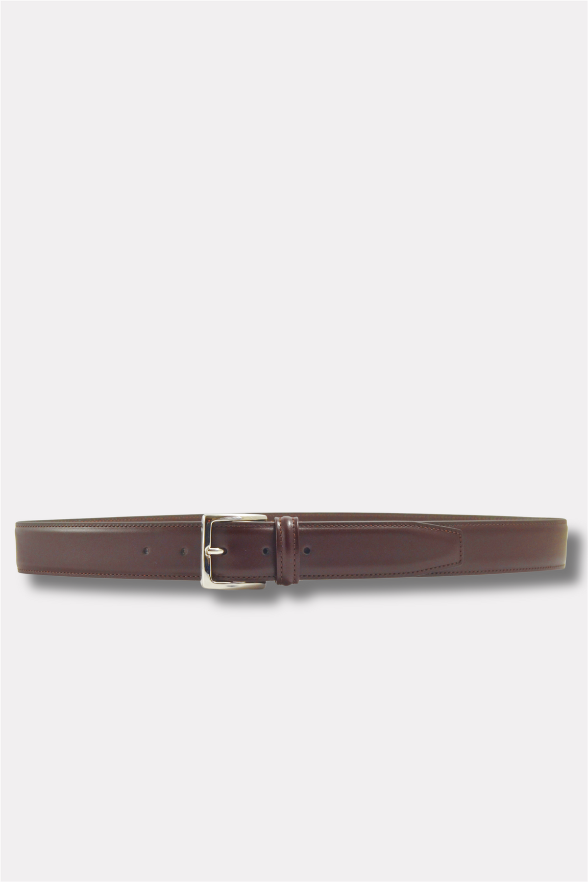 Classic Stitched Leather Belt Tan 3,5 cm
