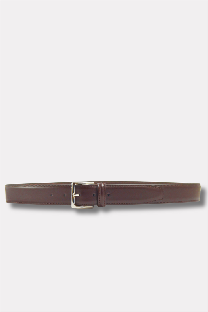 Classic Stitched Leather Belt Tan 3,5 cm