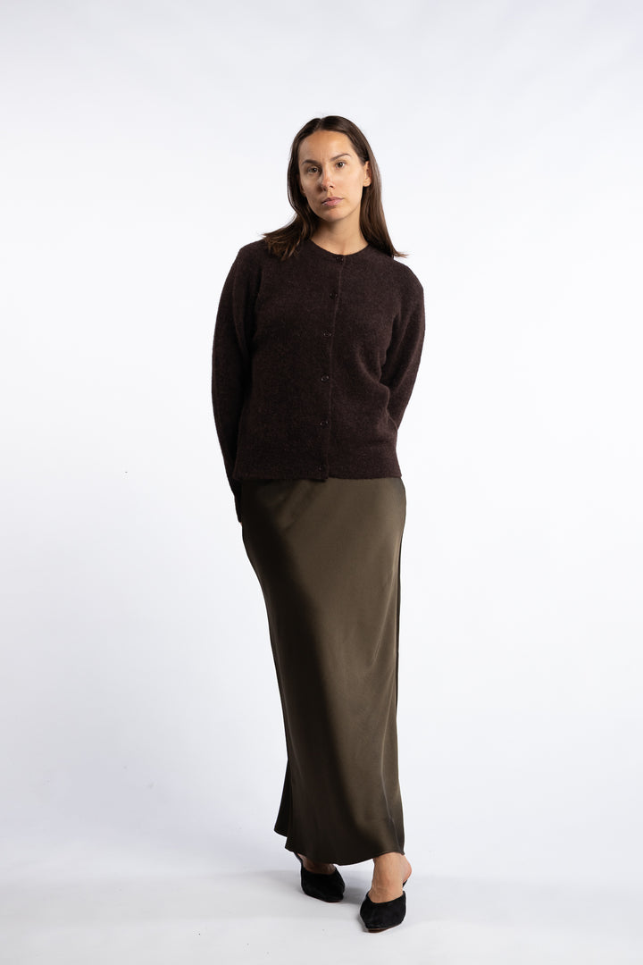 Nor Short Cardigan 7355 - Black Coffee