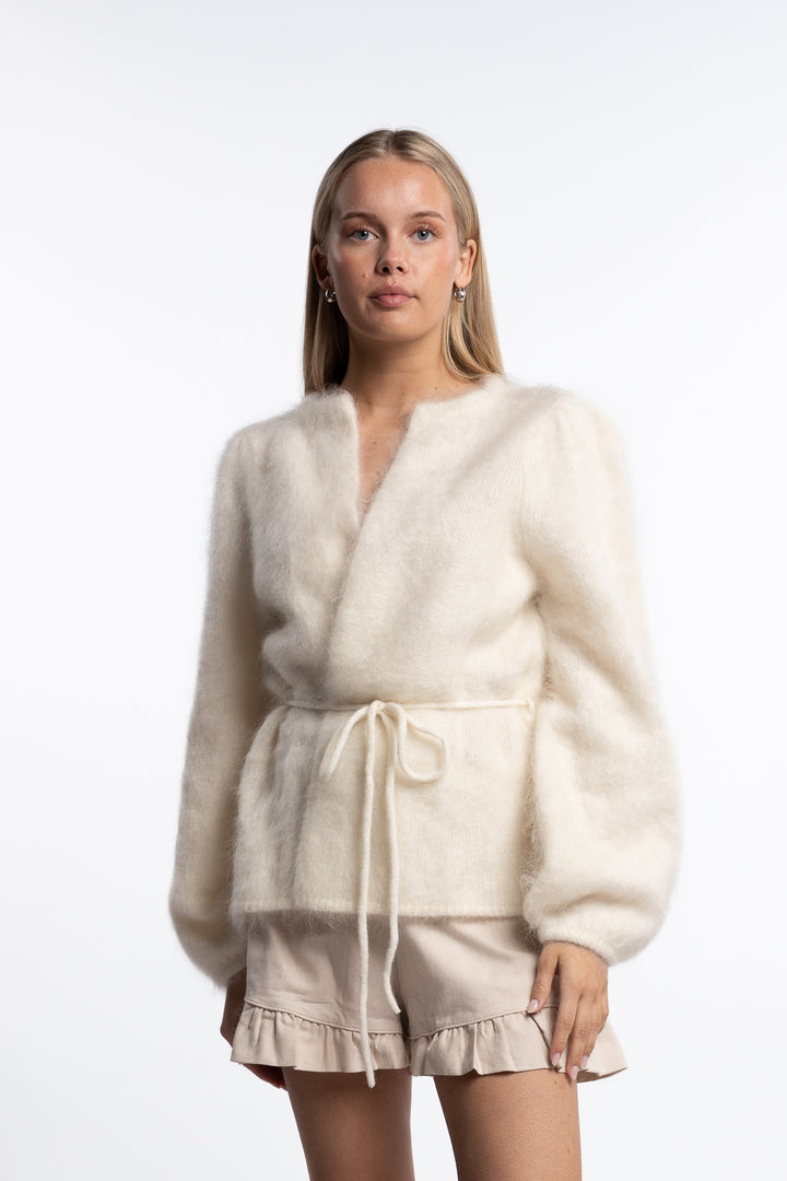 Fredrikke Chunky Cardigan- Bright White