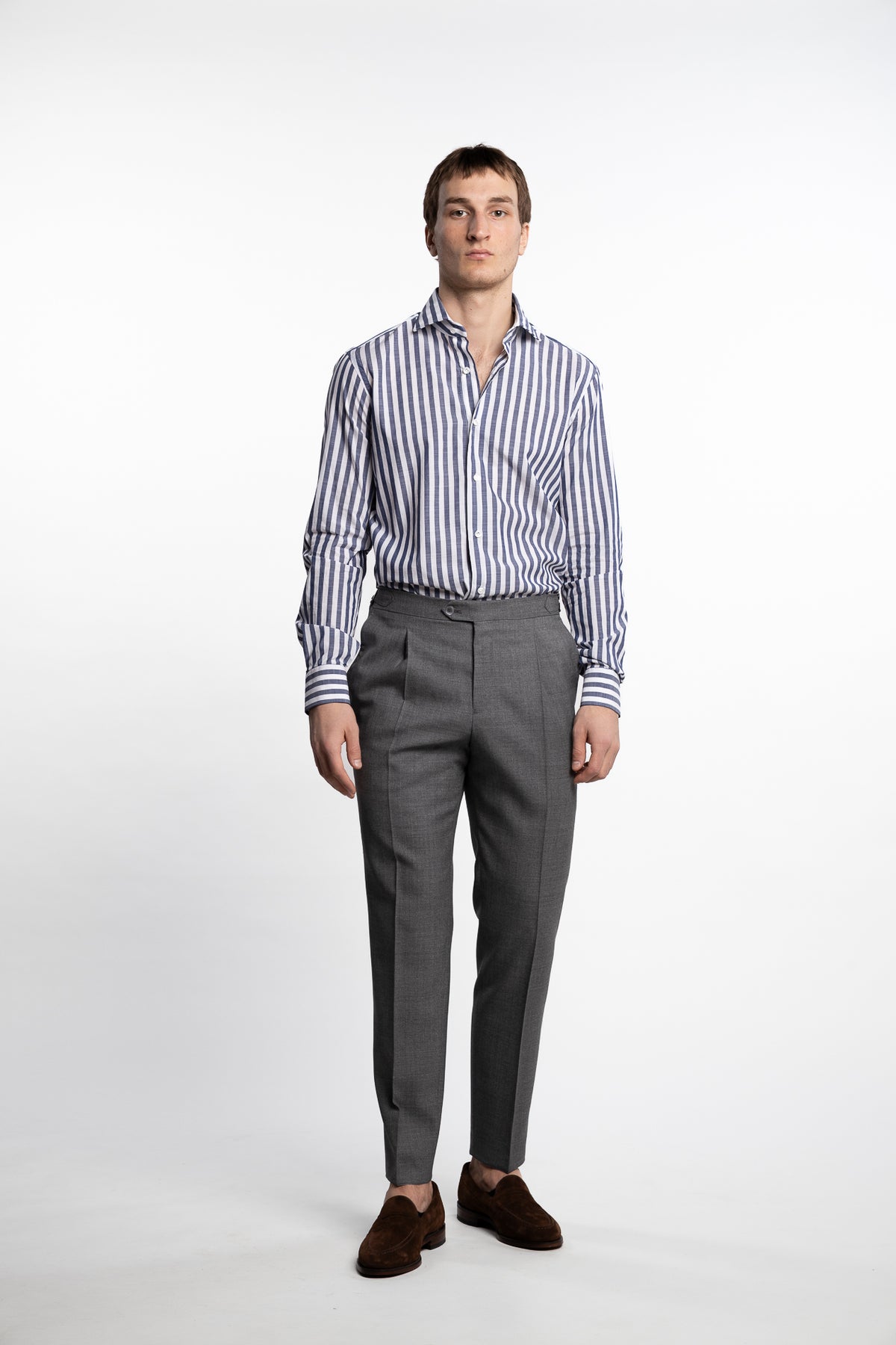 Culto Cotton Shirt Blue/White Stripes