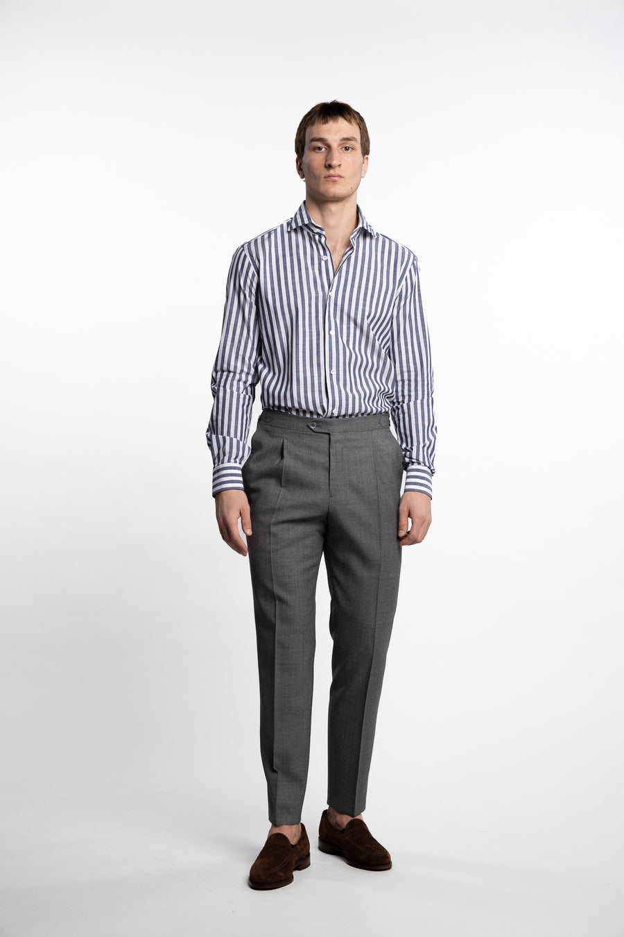 Culto Cotton Shirt Blue/White Stripes