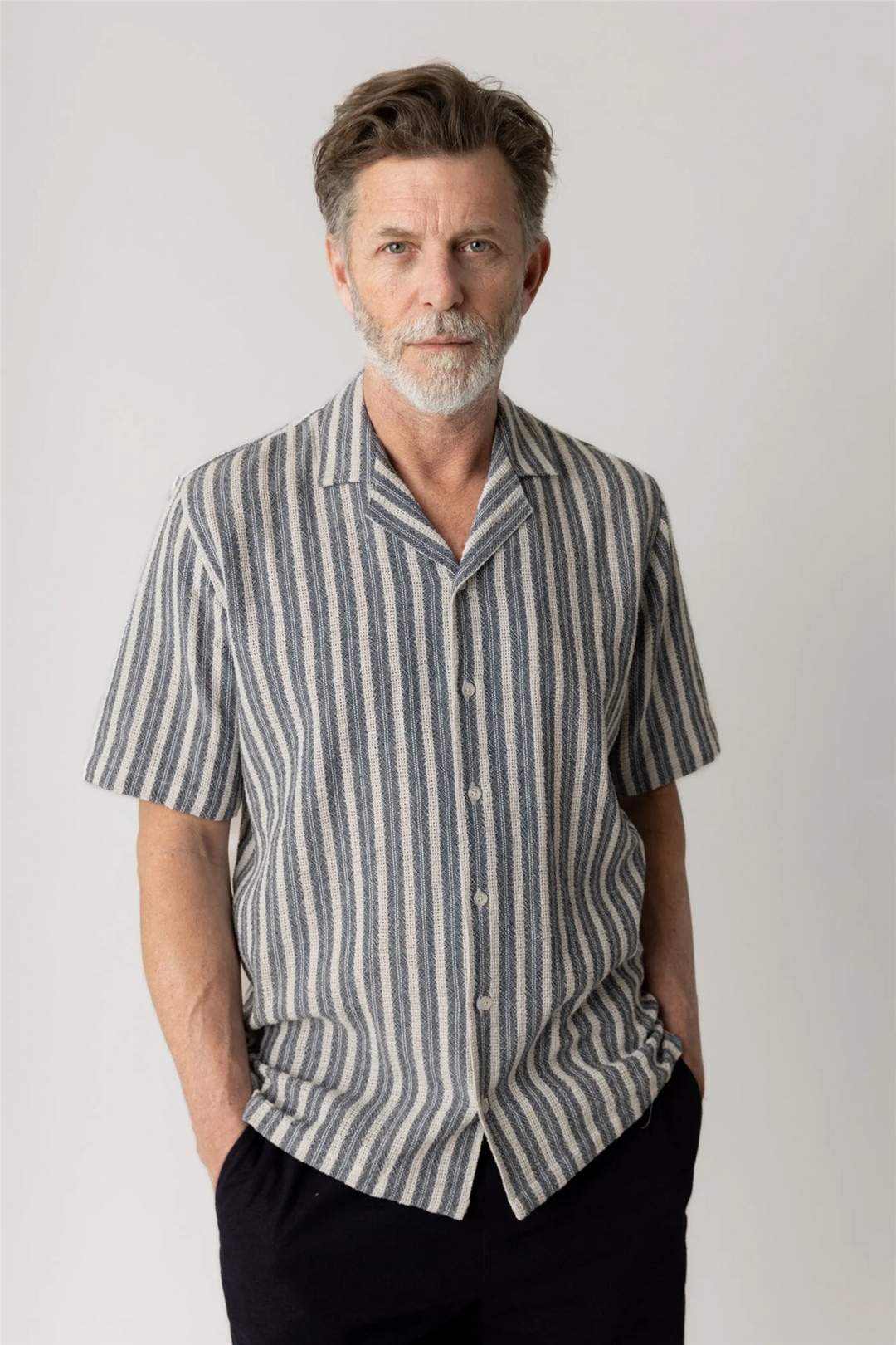 Joe Basso Stripe SS Shirt Salute Navy