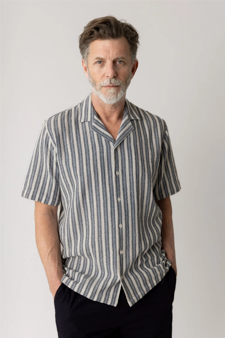 Joe Basso Stripe SS Shirt Salute Navy