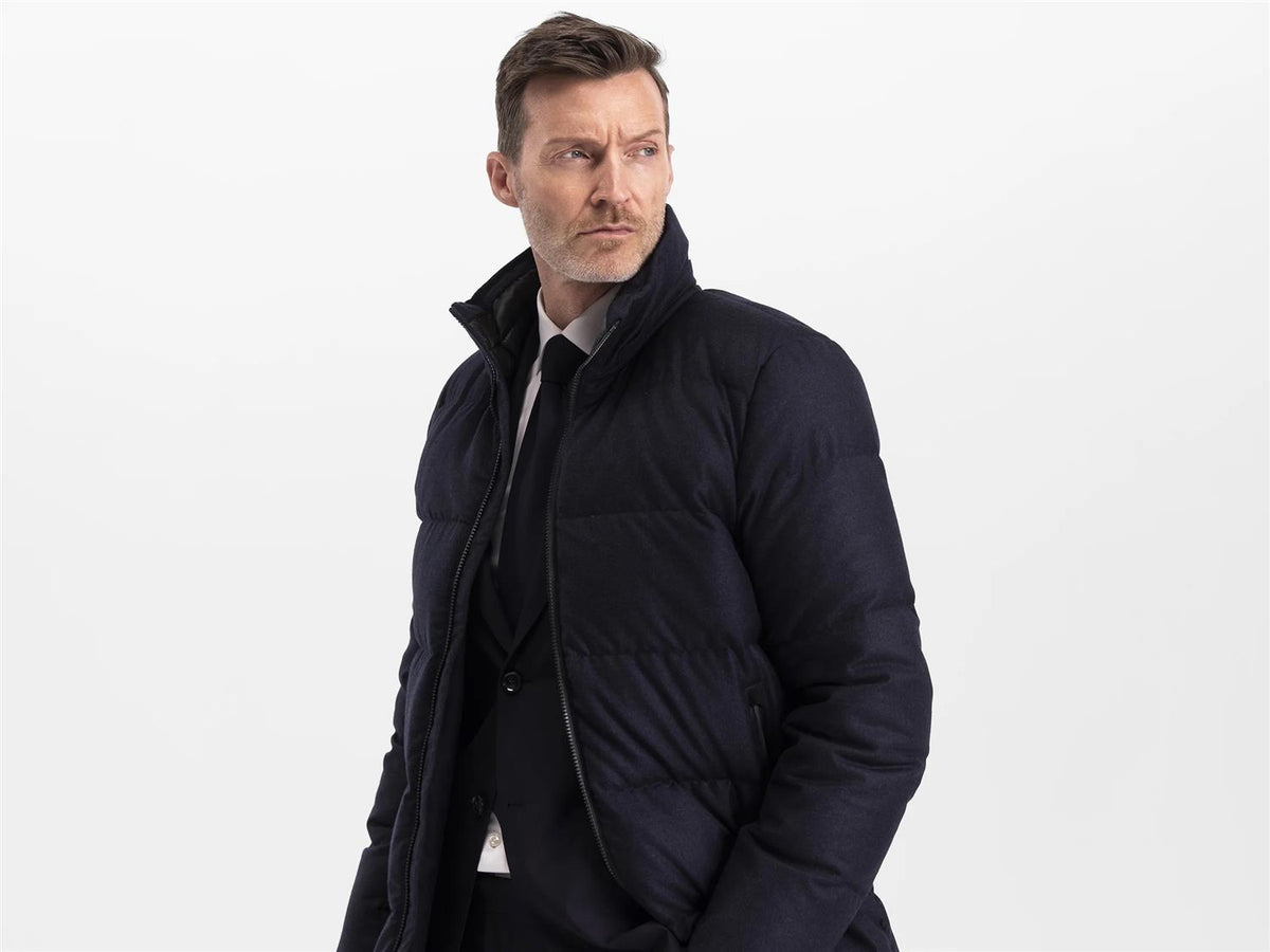Concord™ Savile Parka Navy Melange Wool