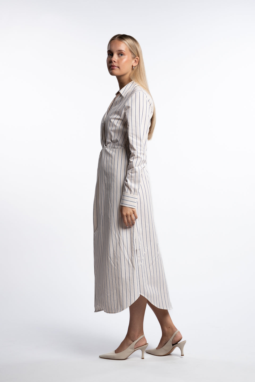 Livia Dress- Cream Stripe