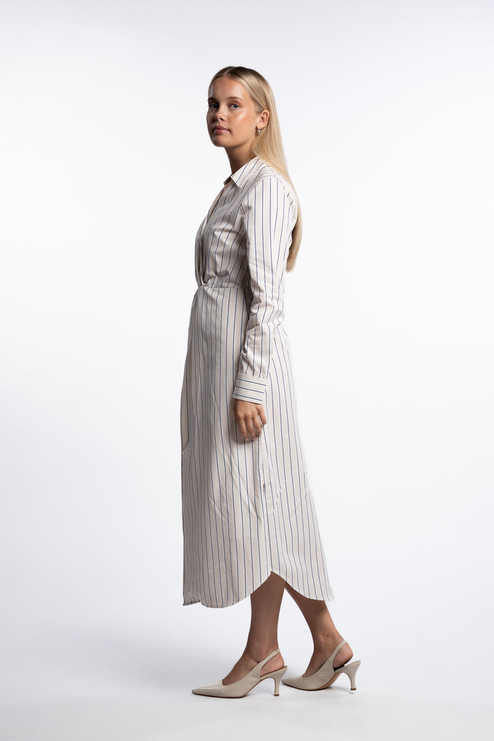 Livia Dress- Cream Stripe