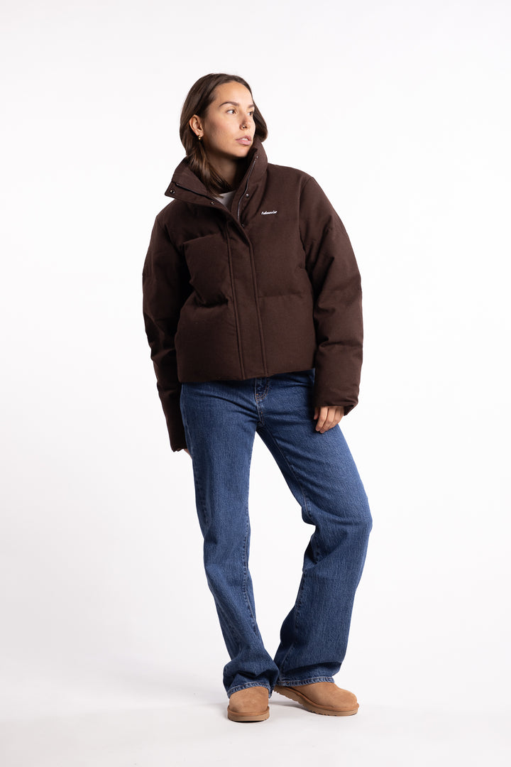Tech Wool Down Jacket - Dk. Brown