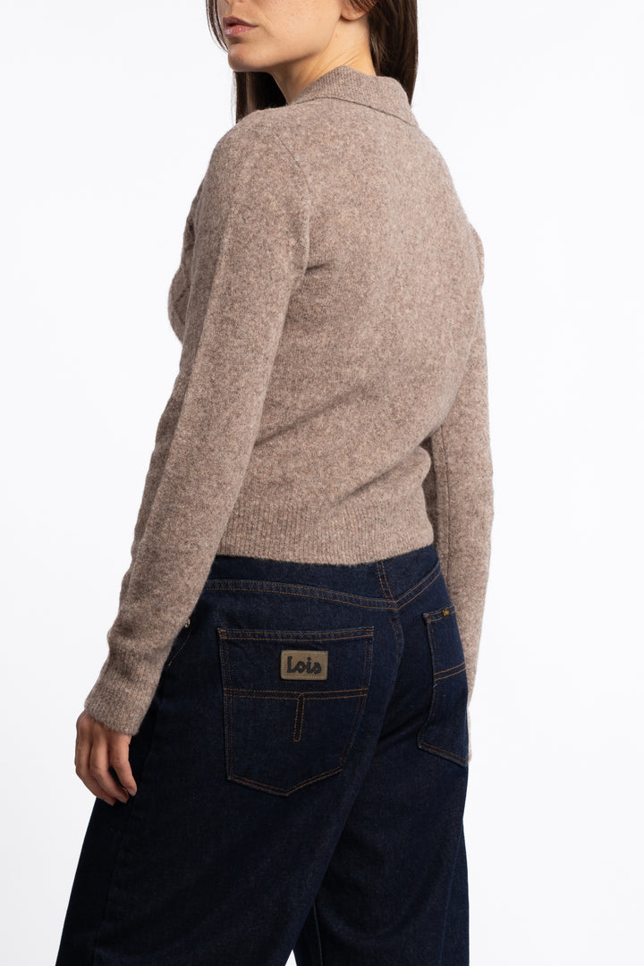 Argyle Polo - Taupe