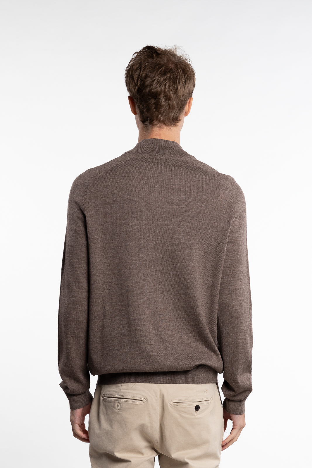 Merino John Zip Light Brown