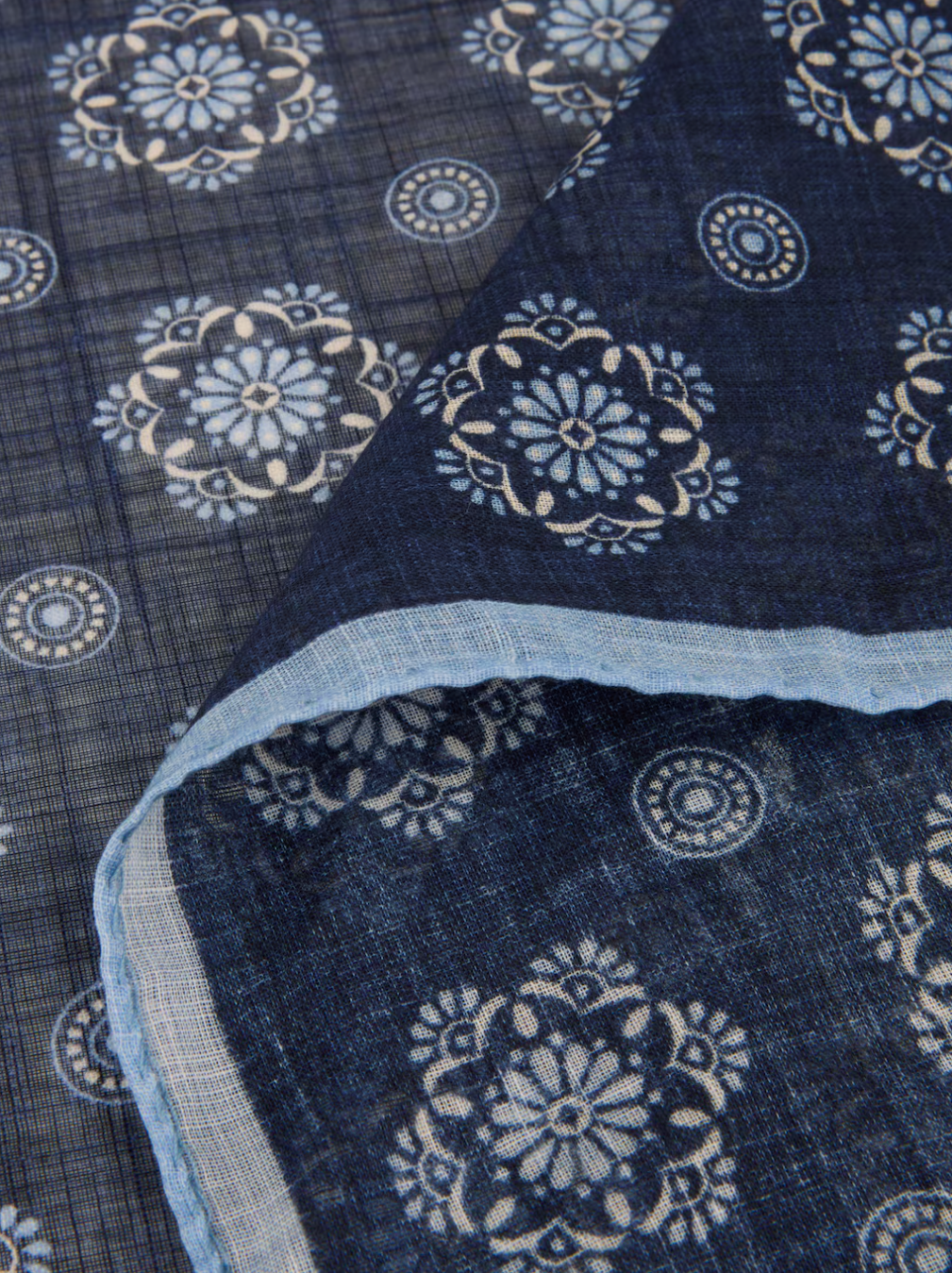 Bandana Cotton Navy Pattern