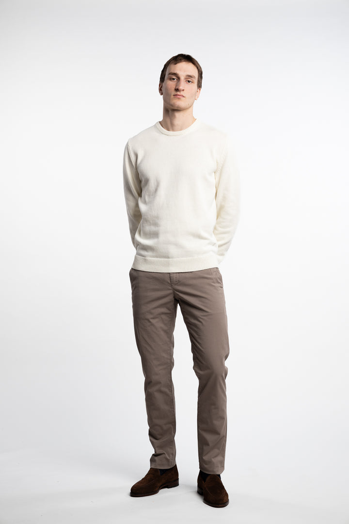 Bobby Slim Fit Stretch Cotton Bull Chinos Elephant Grey