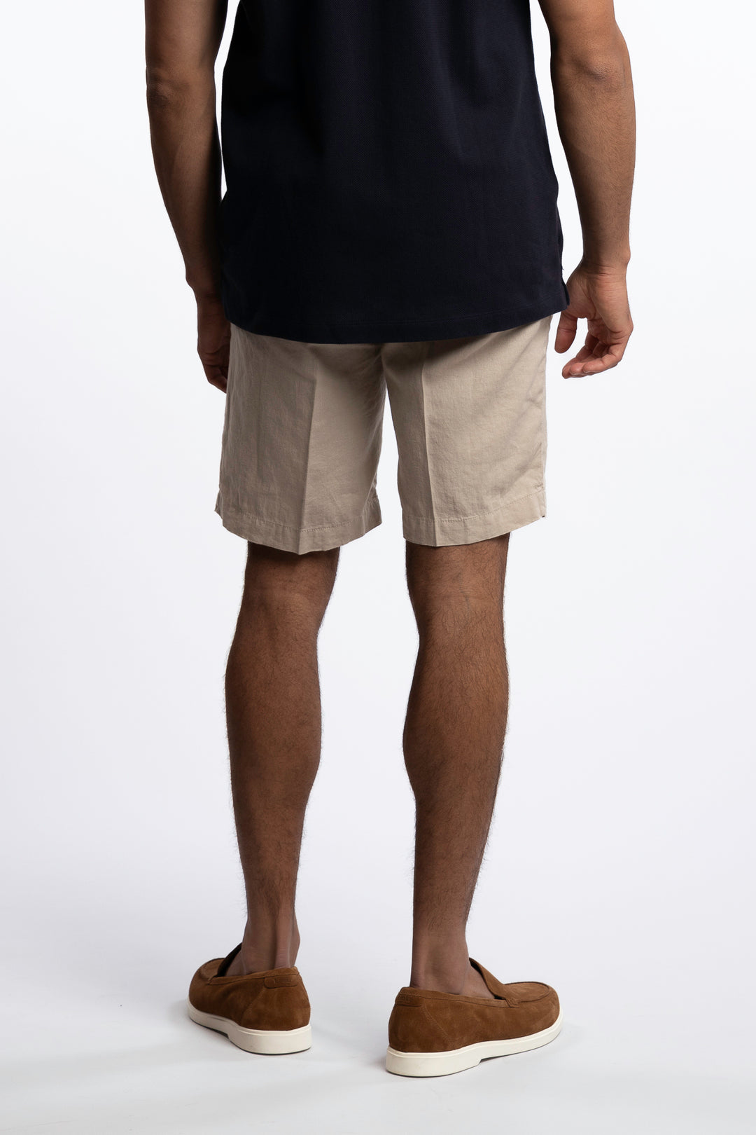 Bermuda Linen Shorts Beige