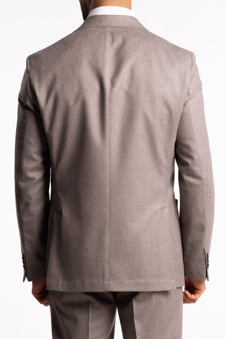 Vicenza DB Flannel Blazer Beige Melange