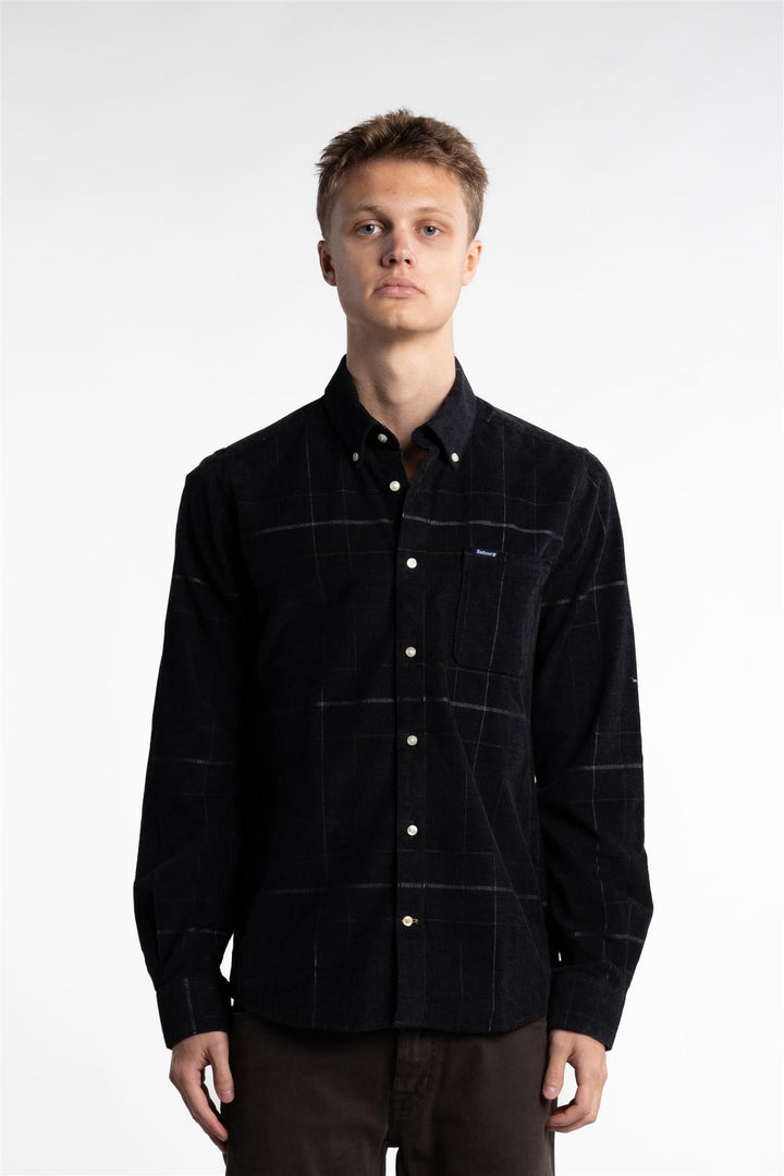 Blair Tailored Fit Shirt Black Slate Tartan