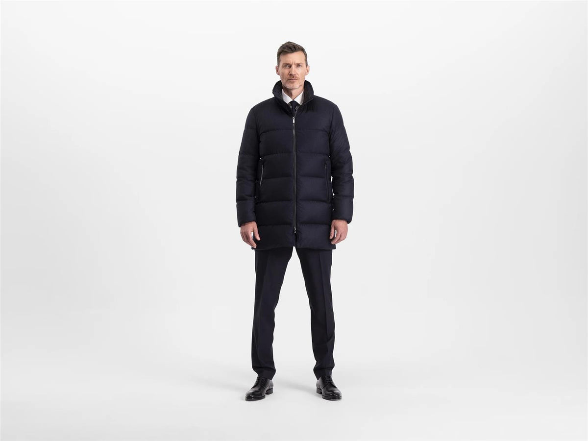 Concord™ Savile Parka Navy Melange Wool
