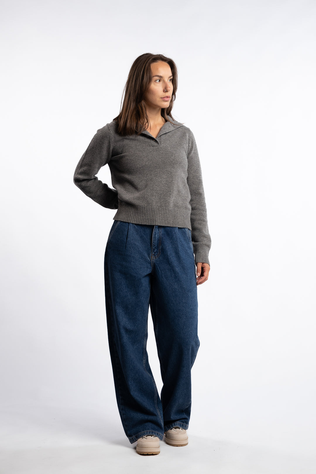 Saelif Turtleneck 15010 - Dark Grey Mel.