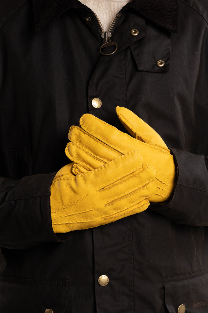 Matthew Deerskin Gloves Natural Yellow