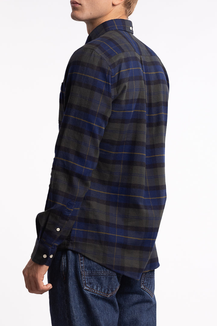 Kyeloch Tailored Long-Sleeved Shirt Olive Night