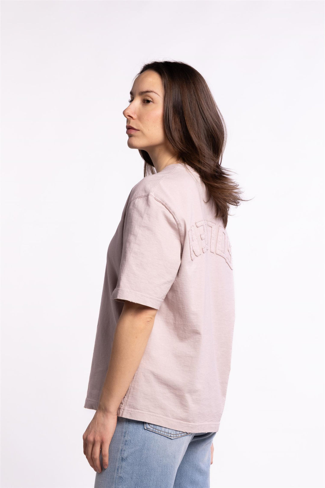 Relaxed Fit T-Shirt Logo Patch- Shadow Gray