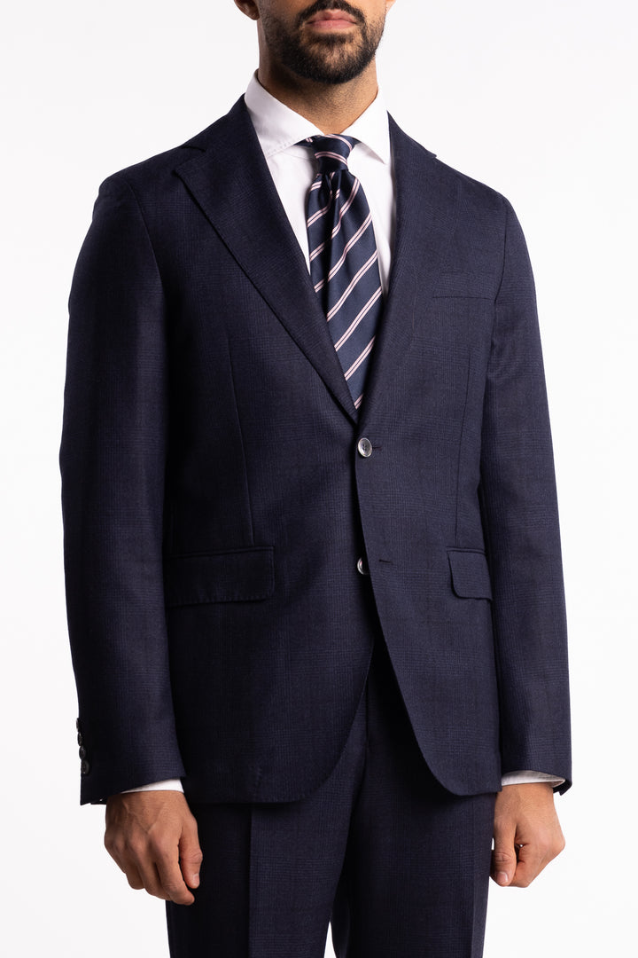 New Sienna Slim Fit Flannel Blazer Navy Check