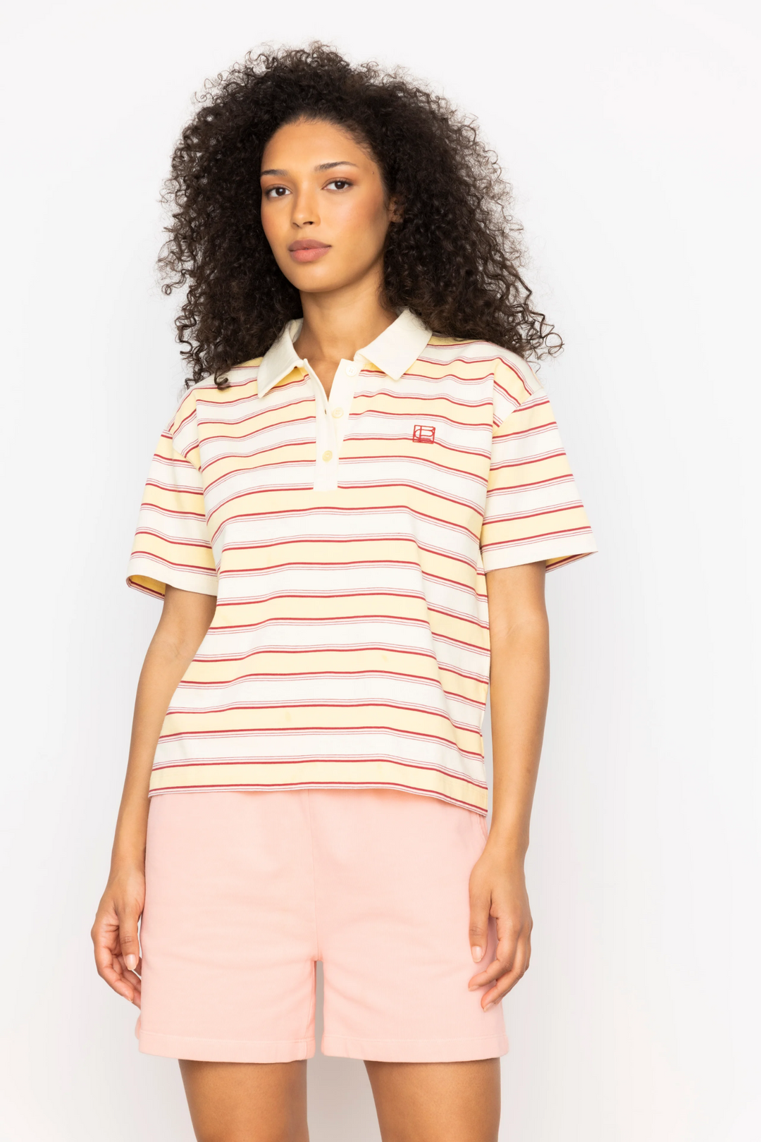 Evelyn Polo Tee - Sunny Stripe