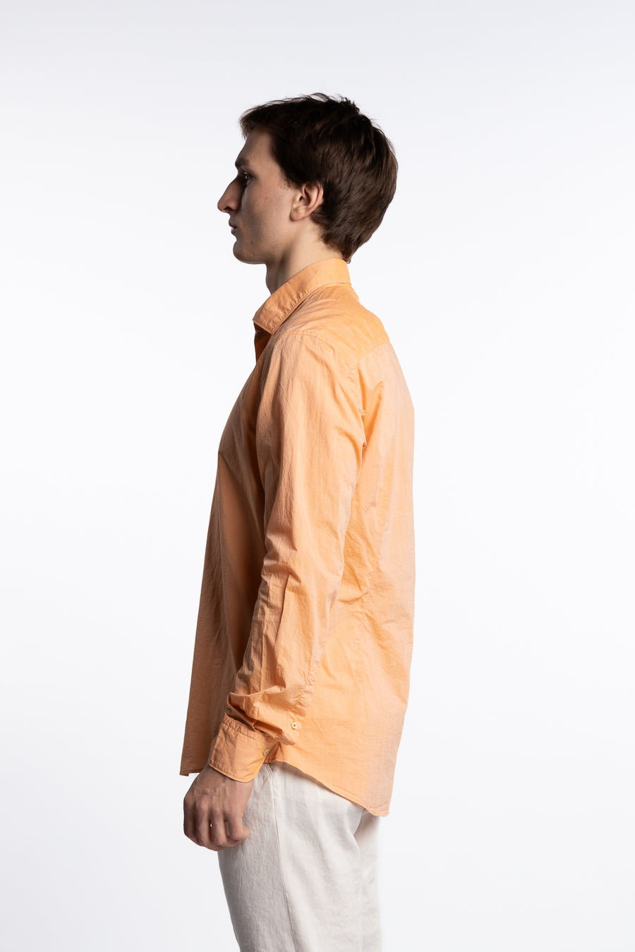Slimline Cotton Shirt Light Orange