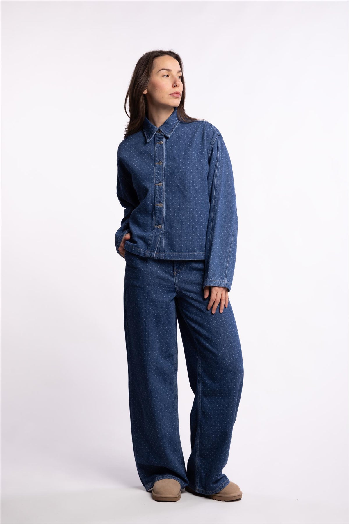 Marley shirt - Mid Blue Dot