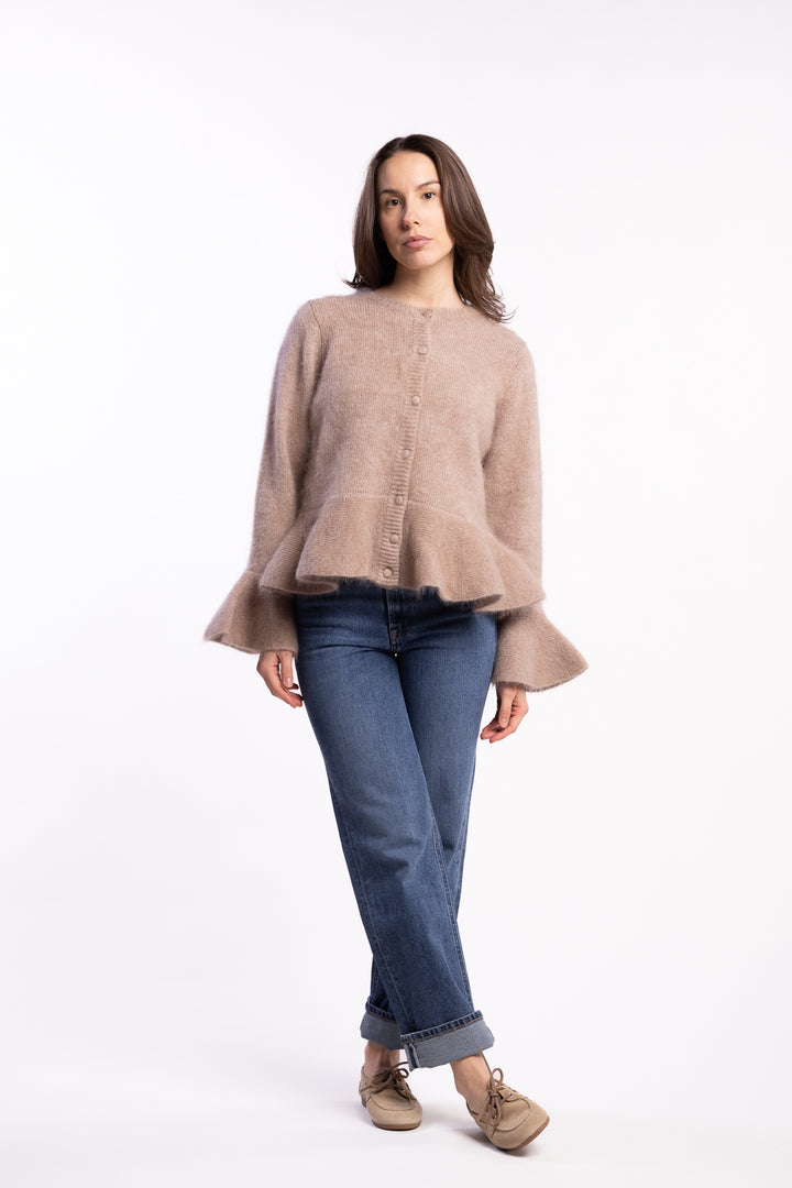 Maren Chunky Cardigan- Hazel Beige