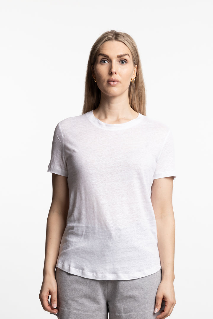 Jane Linen Tee- White