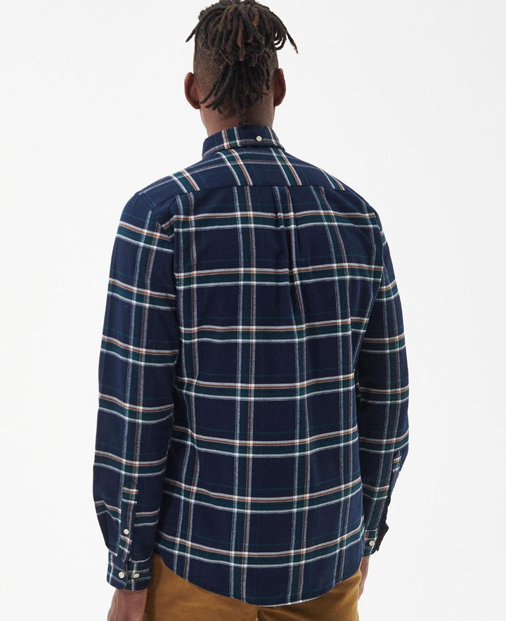 Ronan Tailored Check Shirt Inky Blue-Skjorter-Bogartstore