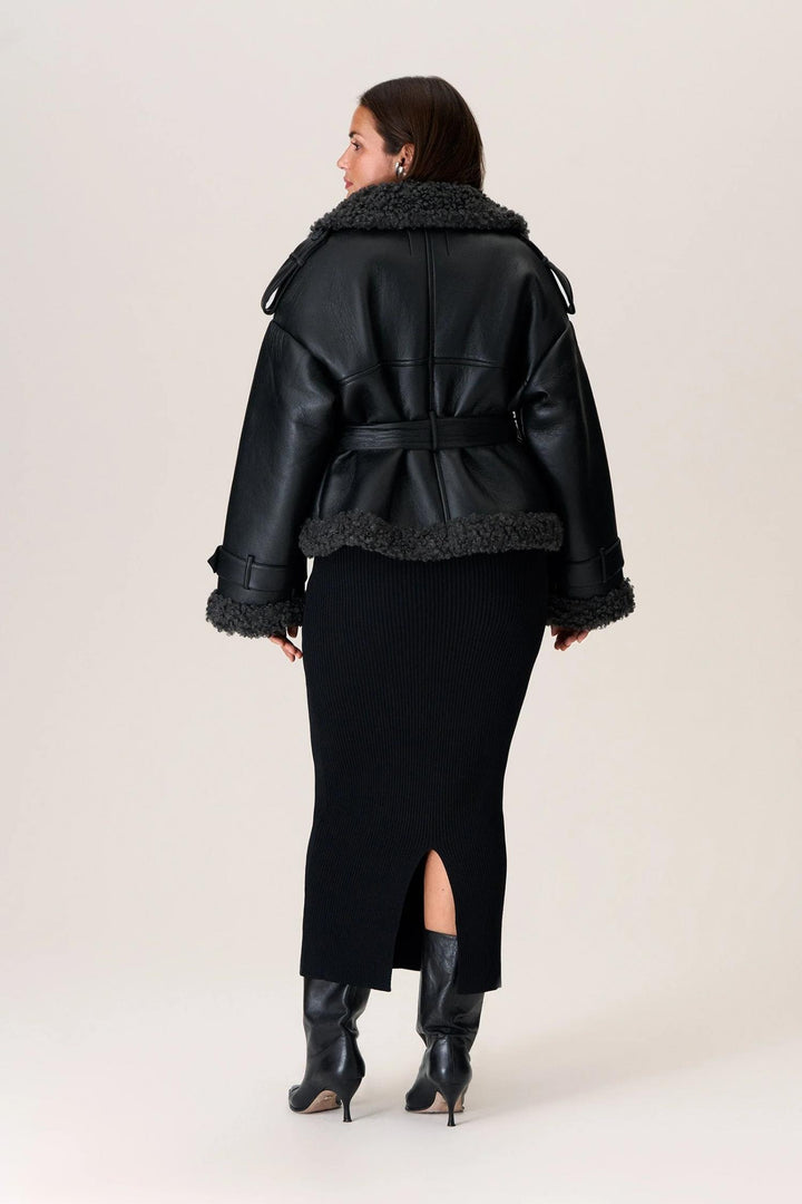 Manchester Cropped Jacket- Black