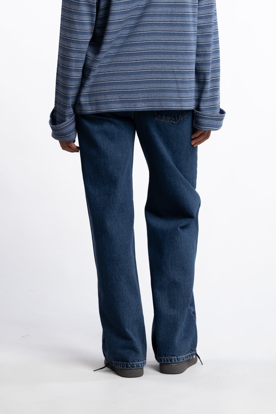 W Wide Jeans - Mid Blue