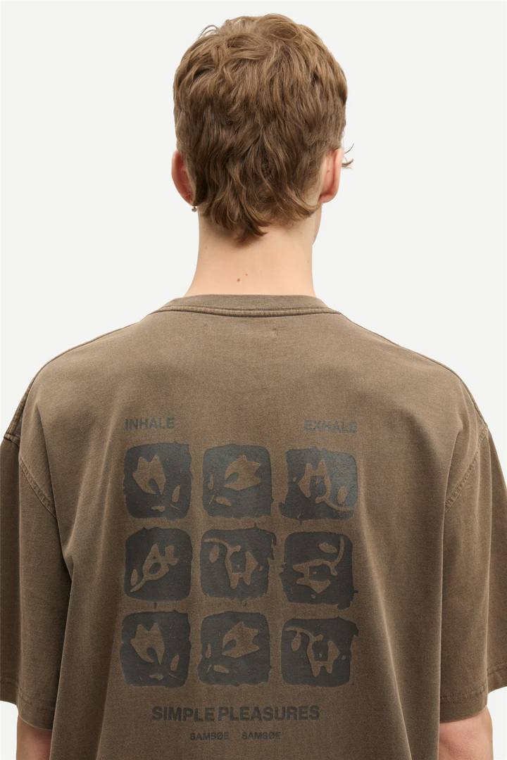 Sacohen T-shirt Brown Stamp